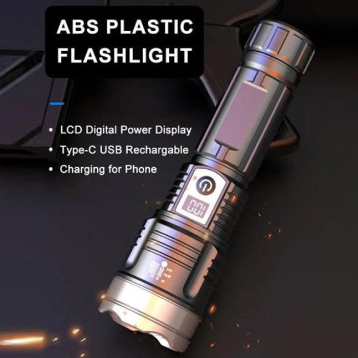 Ліхтар PLD-008 WHITE LASER LED PM10-TG, power bank, Ліхтарик тактичний акумуляторний ручний
