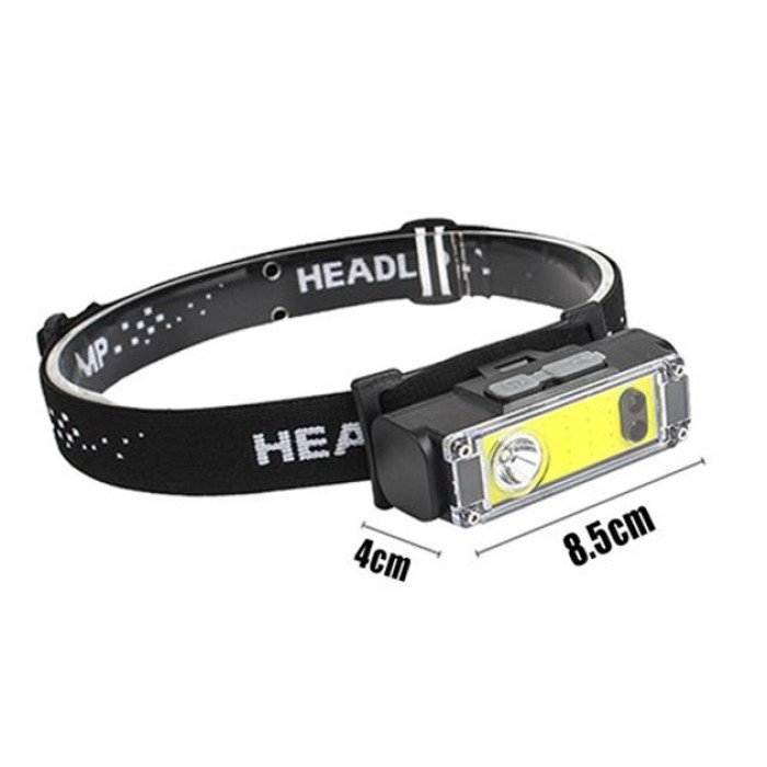 Ліхтар налобний BL-T124-ХРЕ+COB (White+Red), світлодіодний ліхтарик для туриста, водонепроникний ліхтарик