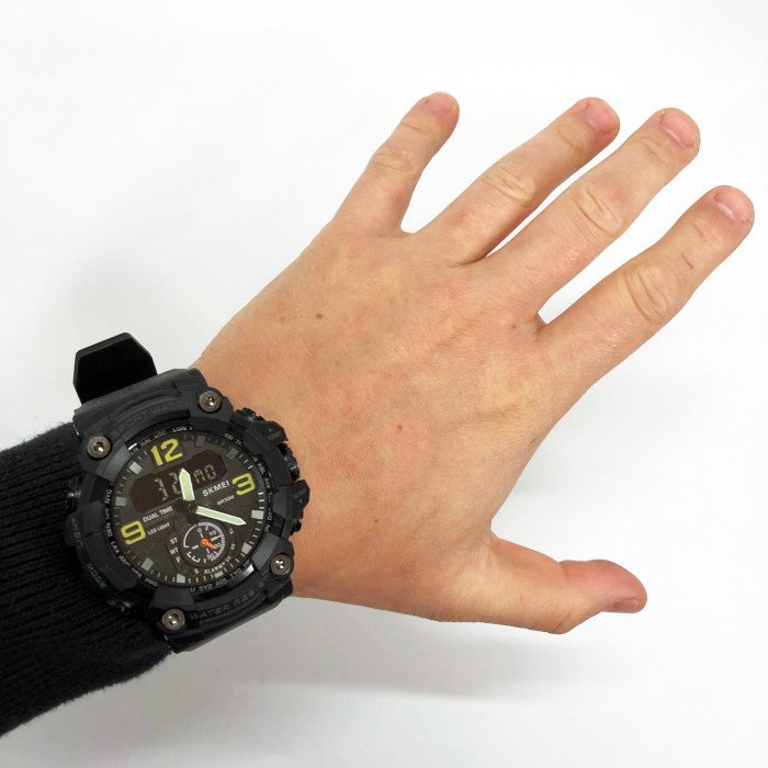 Годинник наручний чоловічий SKMEI 1965BK BLACK, армійський годинник протиударний. Колір: чорний