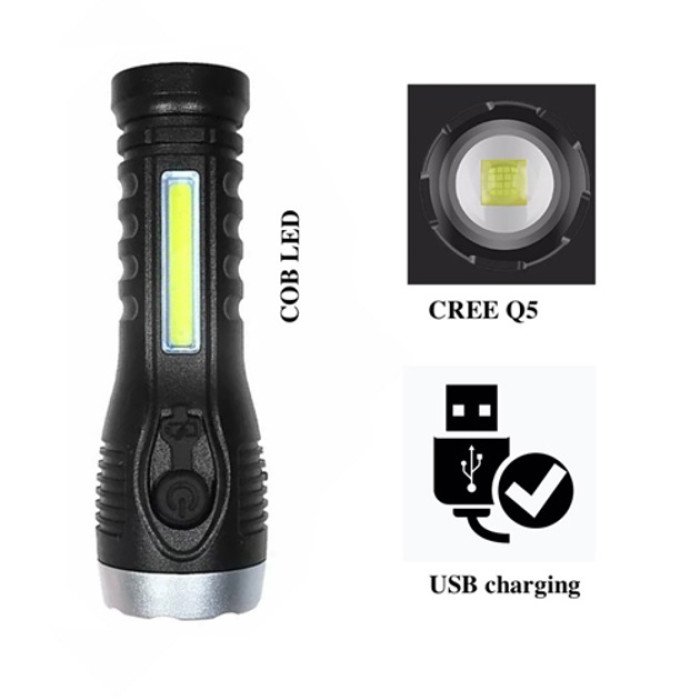 Ліхтарик кишеньковий світлодіодний Police BL-C136-LM+COB, Ручний ліхтар із високою яскравістю надпотужний