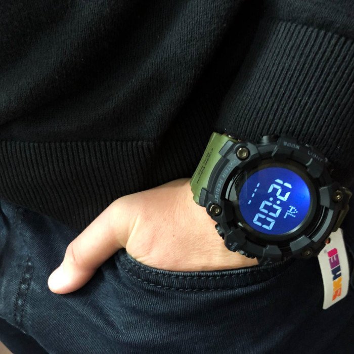 Годинник наручний чоловічий SKMEI 1968AG ARMY GREEN, брендовий чоловічий годинник, годинник для чоловіка. Колір: зелений