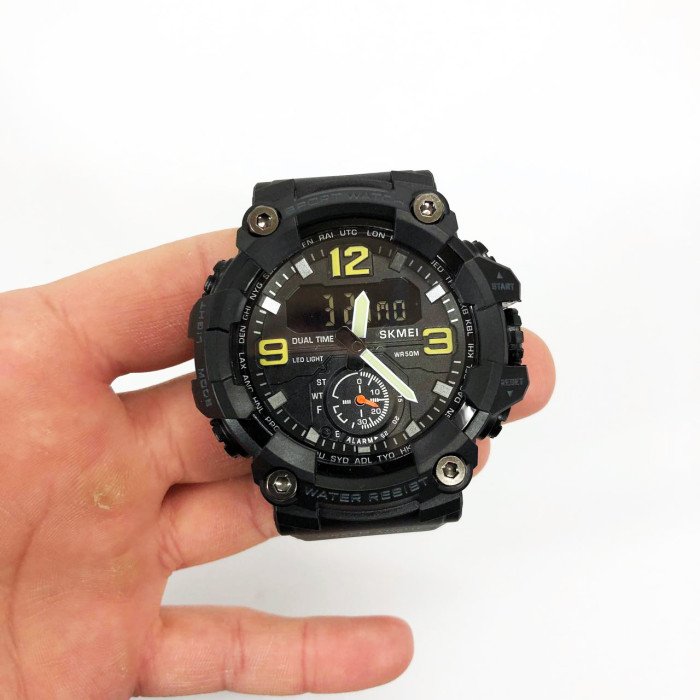 Годинник наручний чоловічий SKMEI 1965BK BLACK, армійський годинник протиударний. Колір: чорний