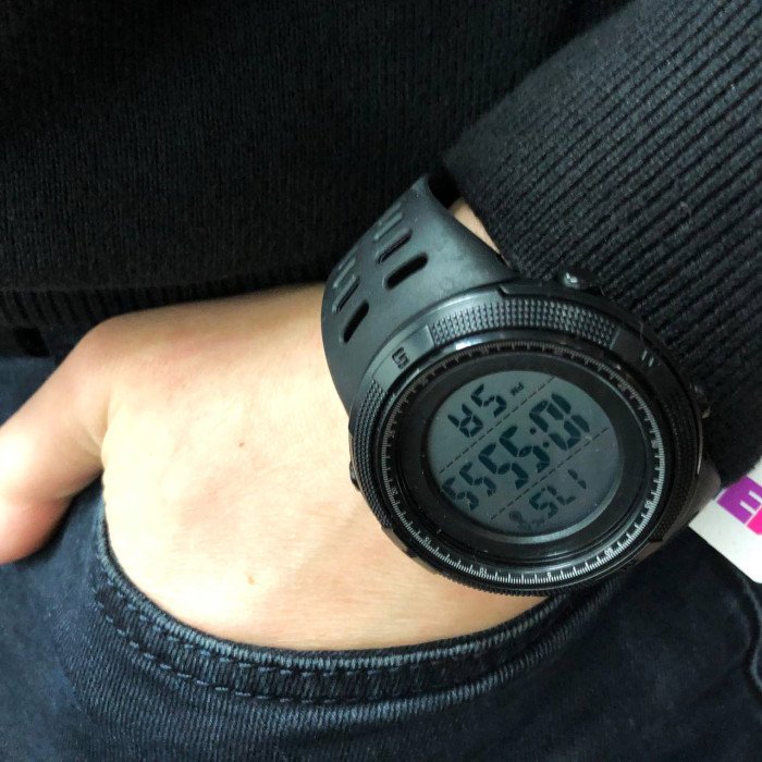 Годинник наручний чоловічий SKMEI 1681BKWT BLACK-WHITE, годинник спортивний. Колір: чорний з білим циферблатом