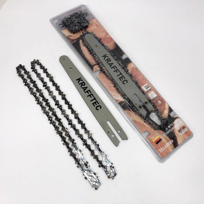 Комплект шина 40 см + 2 ланцюги 16 дюймів 64 ланки для бензопили, висока зносостійкість та швидкість різання