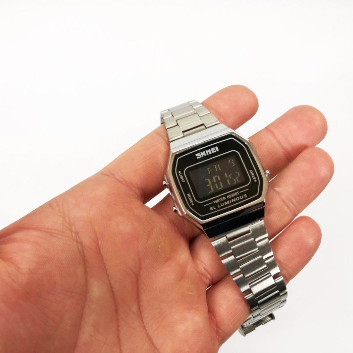 Годинник наручний чоловічий SKMEI 1647SI, армійський годинник протиударний, модний чоловічий годинник