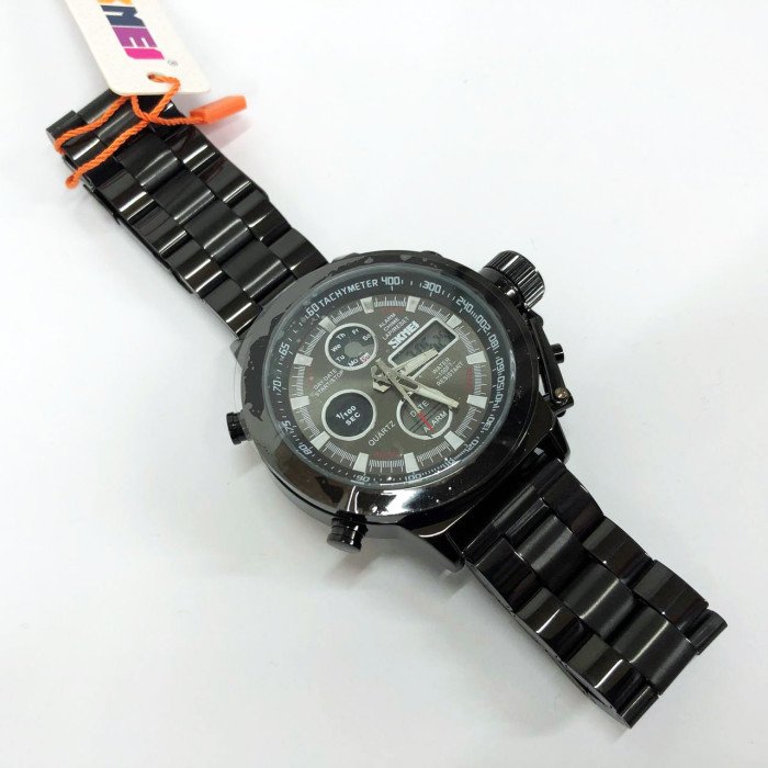 Годинник наручний чоловічий SKMEI 1515BK BLACK, годинник наручний електронний тактичний. Колір: чорний