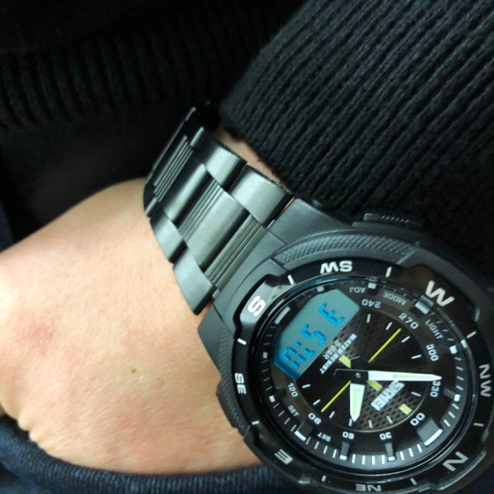 Годинник наручний чоловічий SKMEI 1370BKWT, годинник для військовослужбовців, фірмовий спортивний годинник