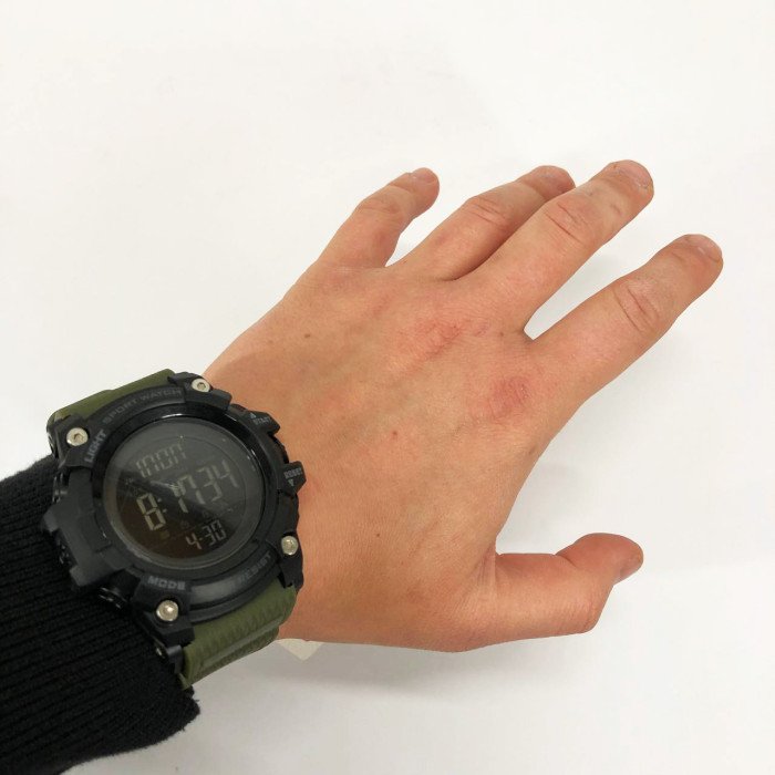 Годинник наручний чоловічий SKMEI 1384AG ARMY GREEN, годинник тактичний протиударний. Колір: зелений