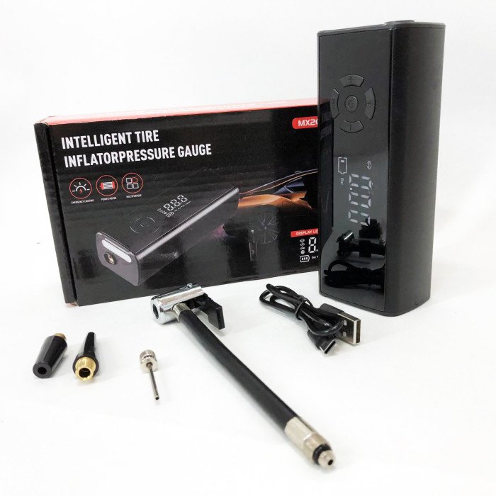 Портативний розумний насос MX20033, багатофункціональний цифровий дисплей, ліхтар, Li-Ion акумулятор