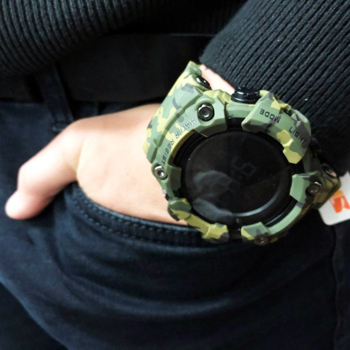 Годинник наручний чоловічий SKMEI 1968CMGN GREEN CAMO, водонепроникний чоловічий годинник. Колір: камуфляж
