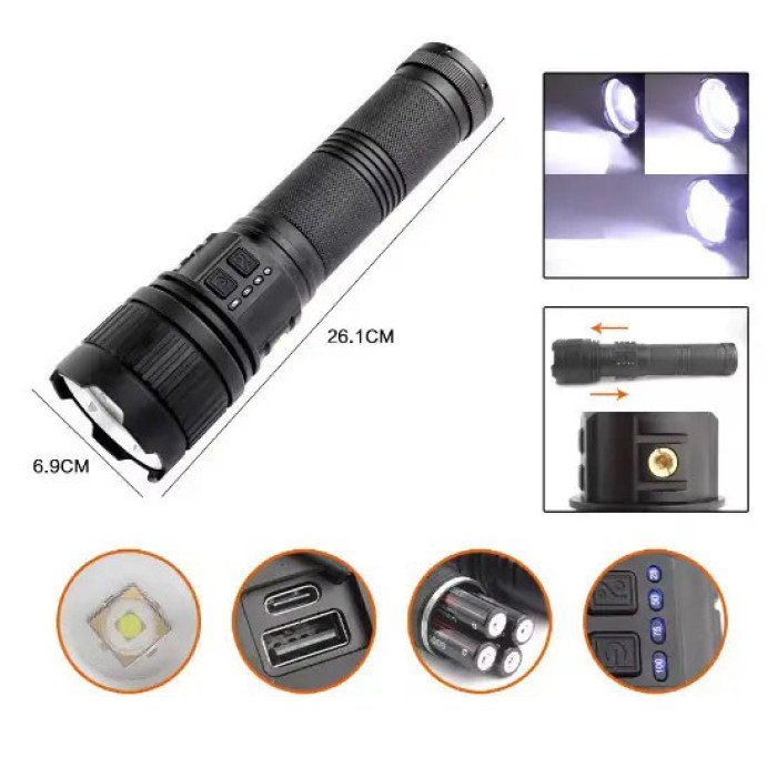 Ліхтар CB-G400 WHITE LASER LED PM60-TG, Сильний ліхтарик, Ліхтар ручний тактичний