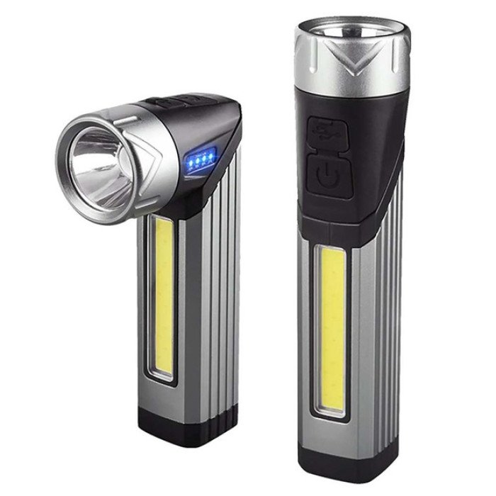 Ліхтар кишеньковий поворотний Police 508-OSL+COB, вбудованим акумулятором, магнітом та 7 режимами