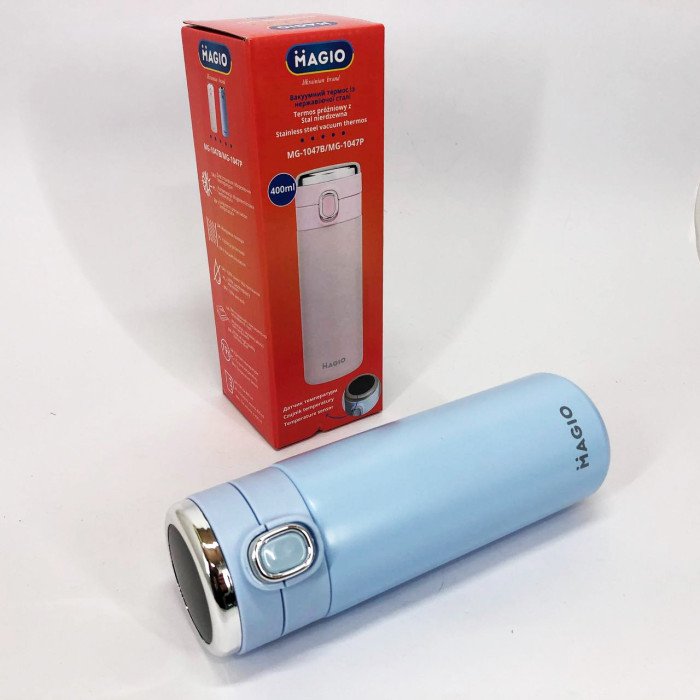 Термос SMART MAGIO MG-1047B вакуумний 400 мл, Розумний термос з датчиком температури, Термос похідний