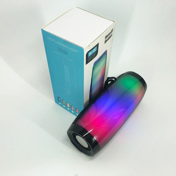 Портативна bluetooth колонка вологостійка TG157 Pulse з різнокольоровою підсвіткою. Колір чорний