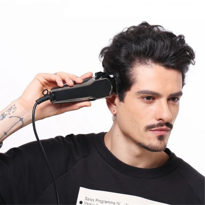 Машинка для стрижки VGR V-130 провідна професійна з насадками для окантовки триммер для волосся