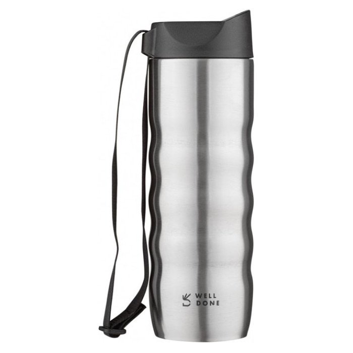 Термокухоль Well Done WD-7084S вакуумний 480 мл, Якісний термос для дому, Термос для напоїв