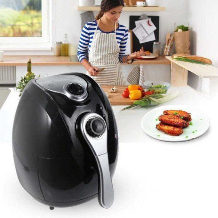 Аерофритниця Мультипіч Аерогриль Domotec MS-3220 1300W 4,5 л Безмасляна з Таймером. Колір: чорний