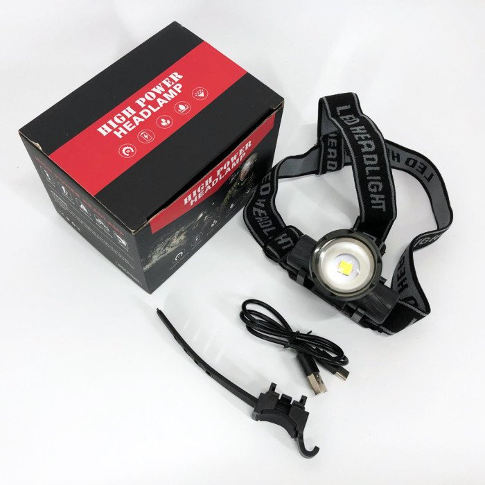 Ліхтар налобний PLD-5835-P50 з велокріпленням, ліхтар акумуляторний для риболовлі, водонепроникний