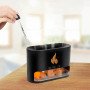 Лампа зволожувач повітря Docsal Flame 3 в 1 з соляним камінням, Портативний зволожувач повітря лампа