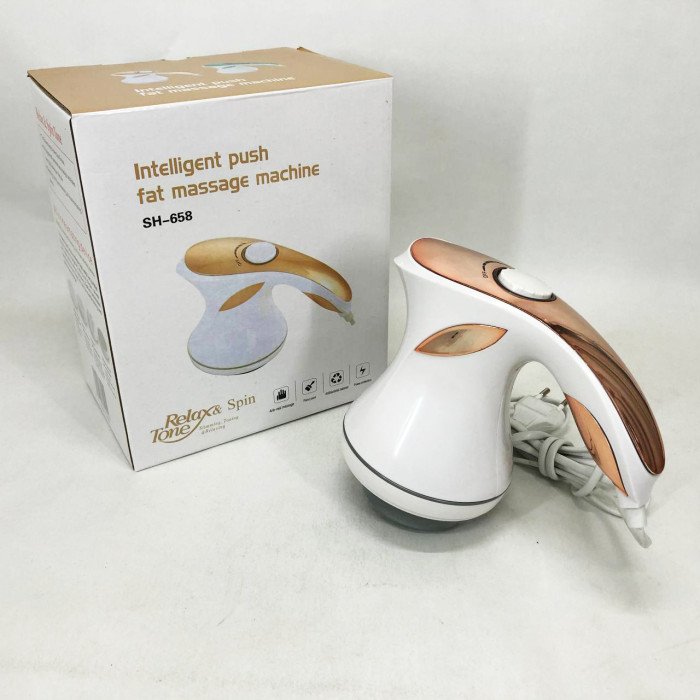 Масажер для тіла Relax and Spin Tone SH-658, вібро антицелюлітний масажер. Колір: жовтий