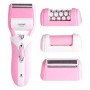 Епілятор депілятор жіночий електричний бездротовий + триммер + пемза 3 в 1 Gemei GM-3052