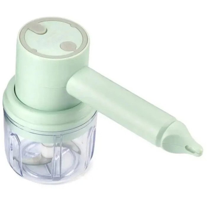 Ручний бездротовий міксер-подрібнювач 2 в 1. Колір: зелений