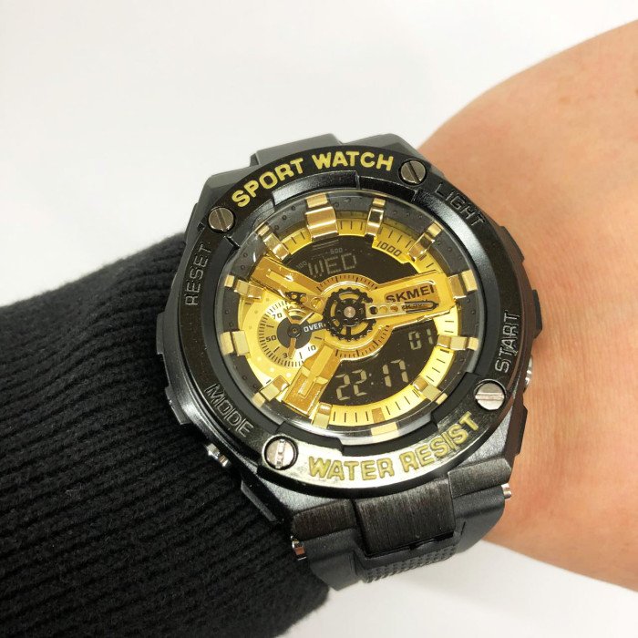 Годинник наручний чоловічий SKMEI 2101BKGD, армійський годинник протиударний, оригінальний чоловічий годинник спортивний
