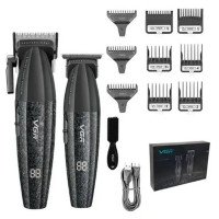 Професійний набір для стрижки волосся VGR V-640 акумуляторний Barber Combo PREMIUM. Колір: чорний