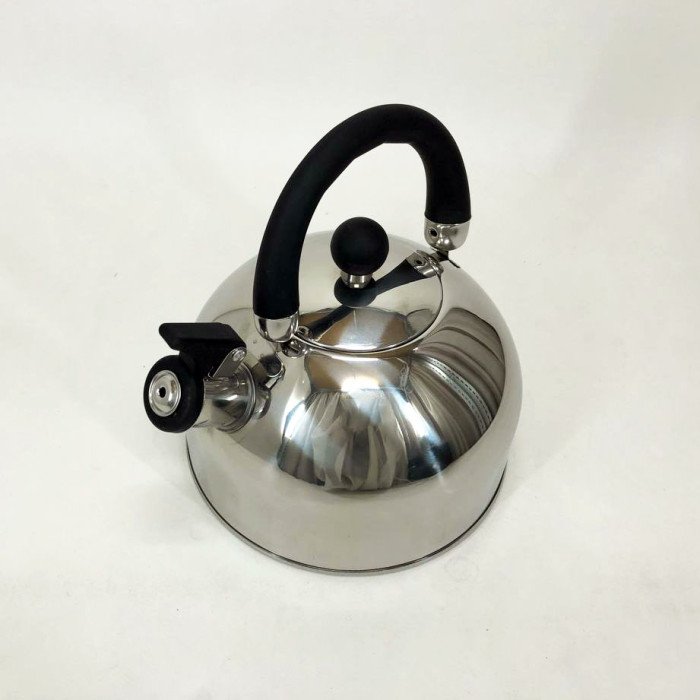 Чайник Unique із свистком UN-5302 2,5л, гарний чайник для газової плити, чайник на плиту. Колір: чорний