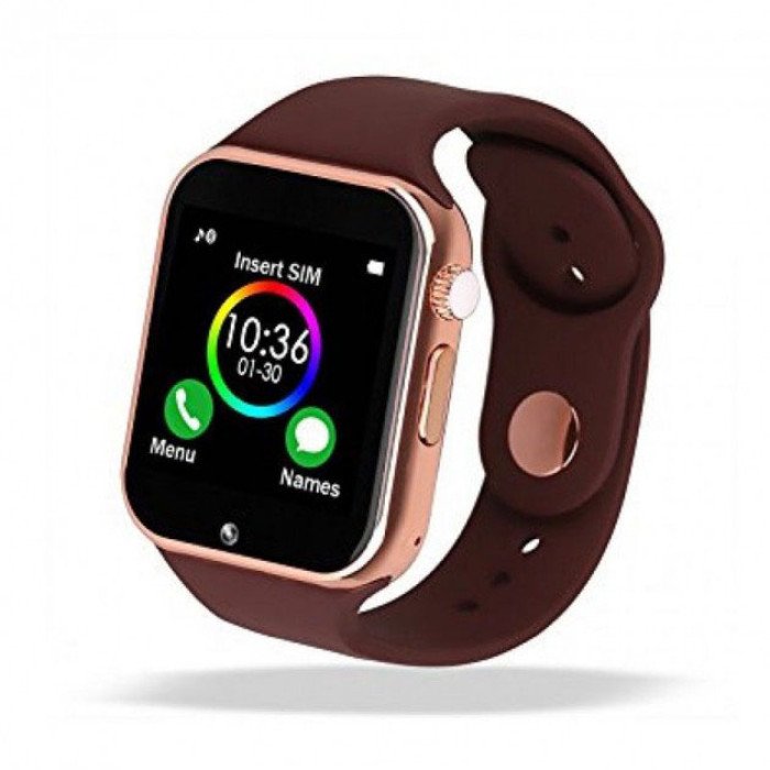 Смарт-годинник Smart Watch A1 розумний електронний зі слотом під sim-карту + карту пам'яті micro-sd. Колір: золотий