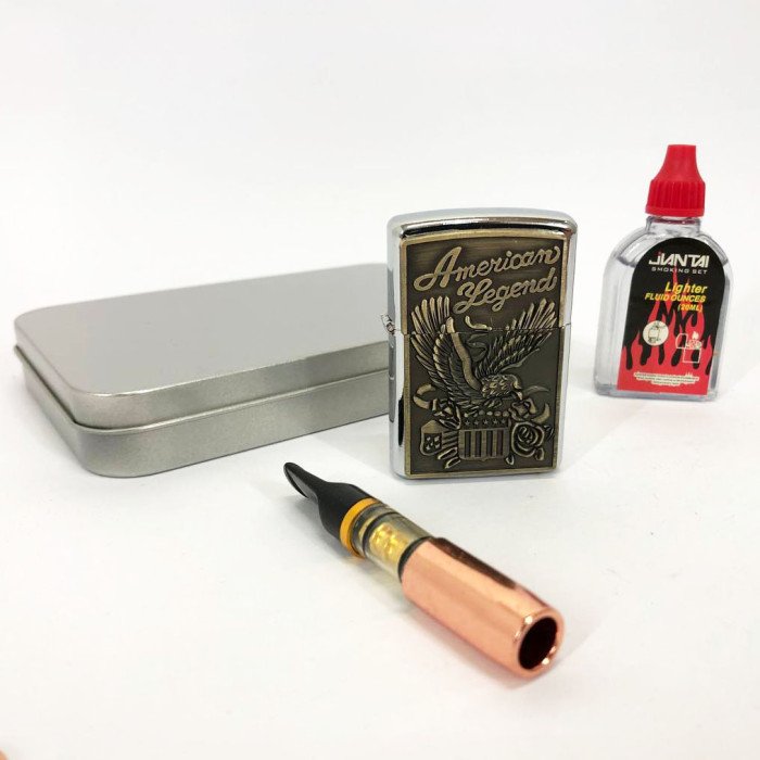 Запальничка бензинова в подарунковій коробці N7, оригінальна бензинова запальничка, запальничка в подарунок