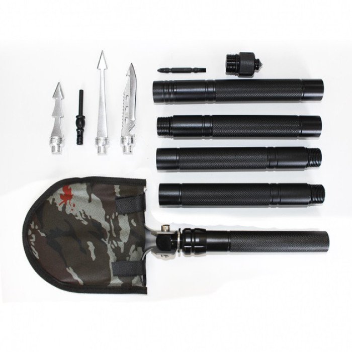 Багатофункціональна туристична саперна лопата Adimanti HK002 11-в-1 складана з чохлом