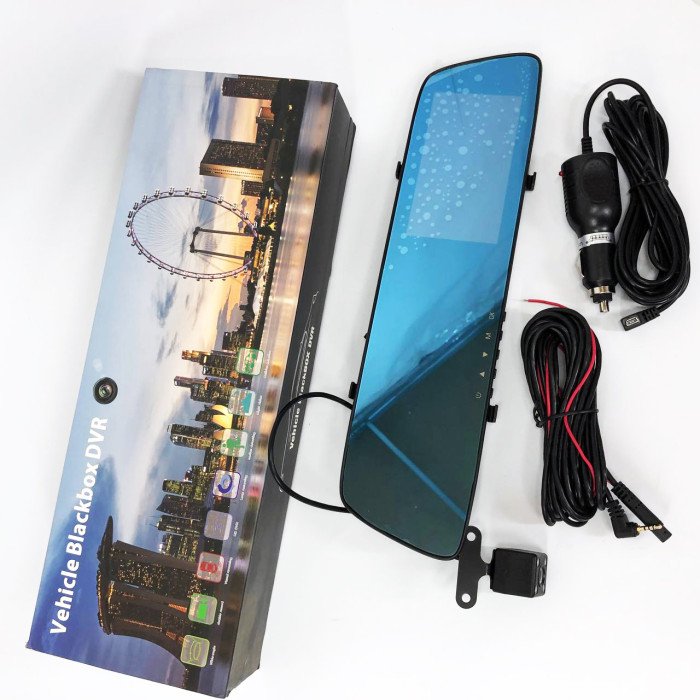 Автомобільний відеореєстратор-дзеркало L-9003 4,3" TOUCH SCREEN 2 камери 1080P Full HD