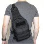 Рюкзак для військовослужбовців, Чорна сумка нагрудна тактична, Чоловіча тактична сумка барсетка