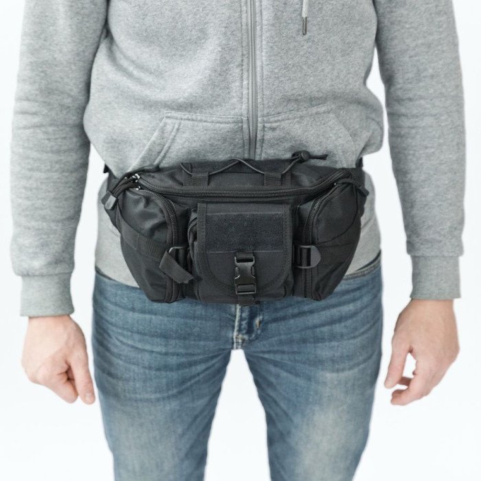 Набір! Якісна тактична сумка через плече + тактичний ліхтар