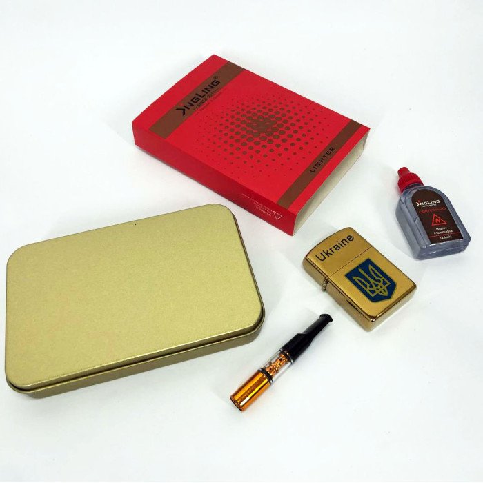 Запальничка бензинова в подарунковій коробці 4930, запальничка на день народження у подарунковому футлярі