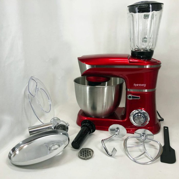 Багатофункціональний кухонний комбайн Rainberg RB-8080 Тістоміс, М'ясорубка, Блендер, Потужний блендер