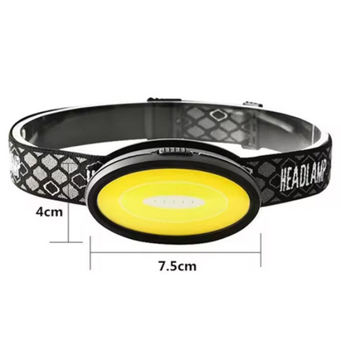 Ліхтар налобний акумуляторний C04-COB, акумуляторний ліхтар для риболовлі, надпотужний налобний ліхтар