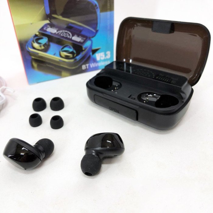 Бездротові навушники M10 з мікрофоном та док станцією-кейсом, бездротові bluetooth навушники-гарнітура