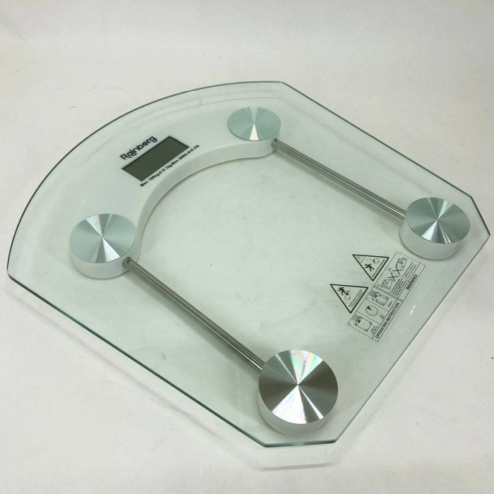 Ваги підлогові Rainberg RB-2003B на 180 кг скляні, побутові ваги підлогові, електронні ваги підлогові