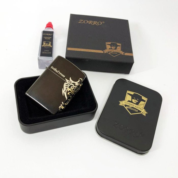 Запальничка бензинова Zorro HL-302, подарункові запальнички, подарунок запальничка хлопцю.
