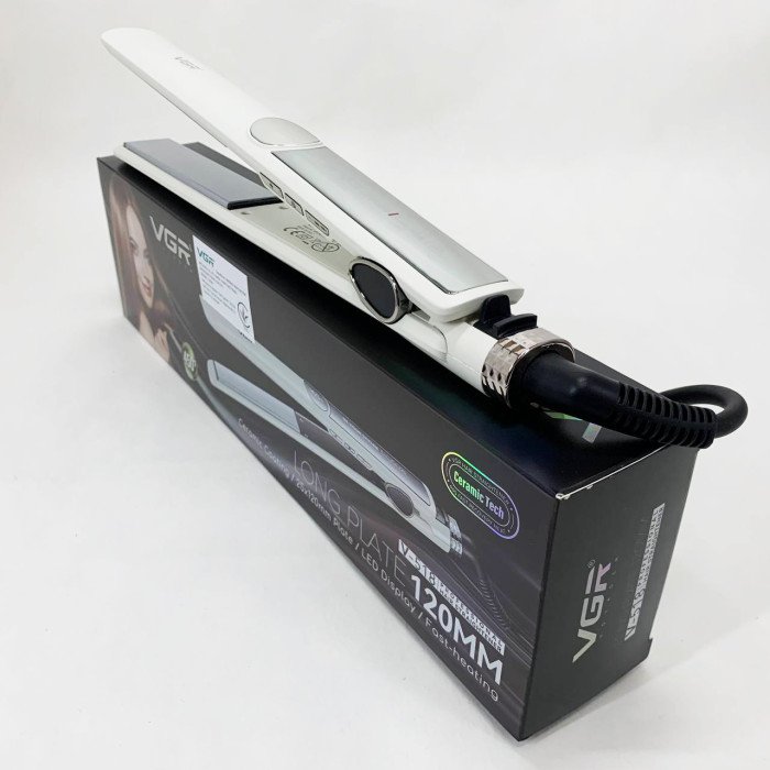 Плойка для волосся VGR V-518 WHITE випрямляч з керамічними пластинами