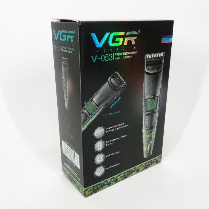Універсальна акумуляторна машинка для стрижки волосся, бороди, вусів та тіла, зарядка від USB VGR-053