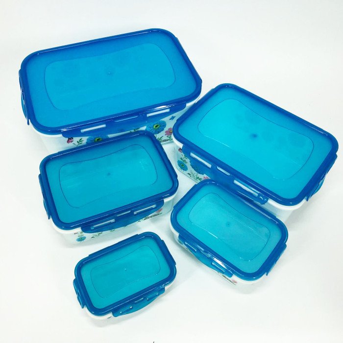 Набір контейнерів UNIQUE UN-1514 5шт. Колір: блакитний