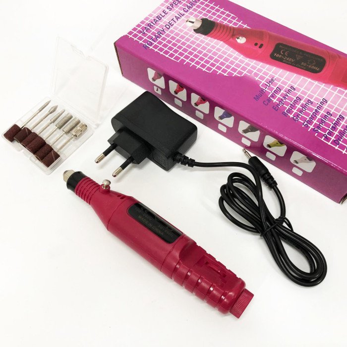 Ручний фрезер для нігтів SmartUs CBM-033 для манікюру та педикюру в домашніх умовах. Колір: бордовий
