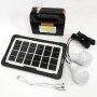 Ліхтар портативний на сонячній батареї JA-2007 сонячна зарядна станція + 2 лампочки. Колір: помаранчевий