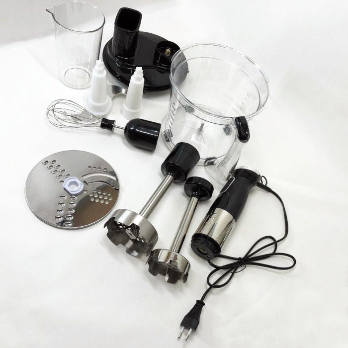 Багатофункціональний занурювальний мульти блендер 4в1 Rainberg RB-2238 подрібнювач 1200 Вт, потужний