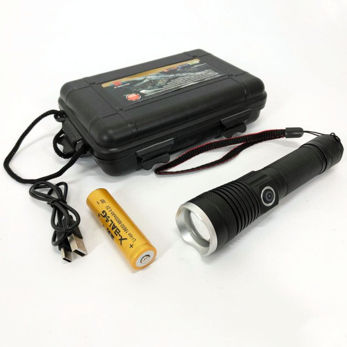 Тактичний ліхтар Police BL-A92-P50, сильний ліхтарик, світлодіодний ліхтарик ручний акумуляторний портативний