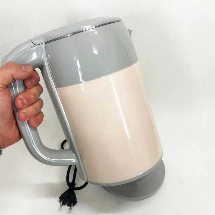 Електрочайник дисковий Rainberg RB-2244 2000 Вт 2л, стильний електричний чайник. Колір: рожевий