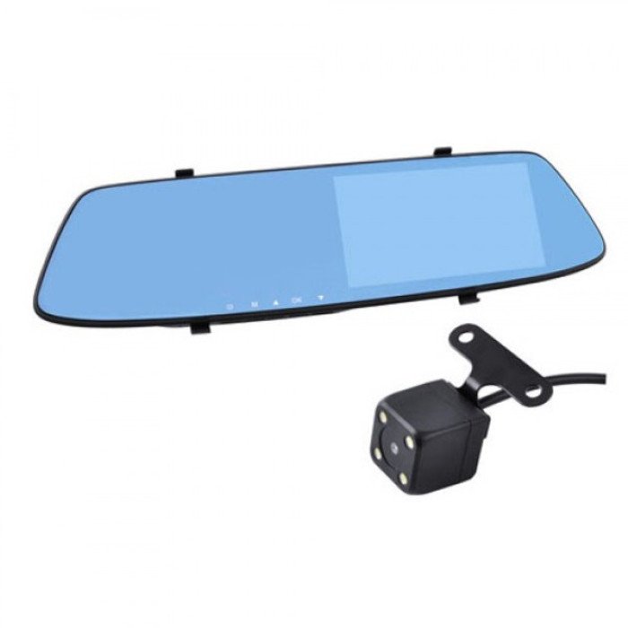 Автомобільний відеореєстратор-дзеркало L-9003 4,3" TOUCH SCREEN 2 камери 1080P Full HD
